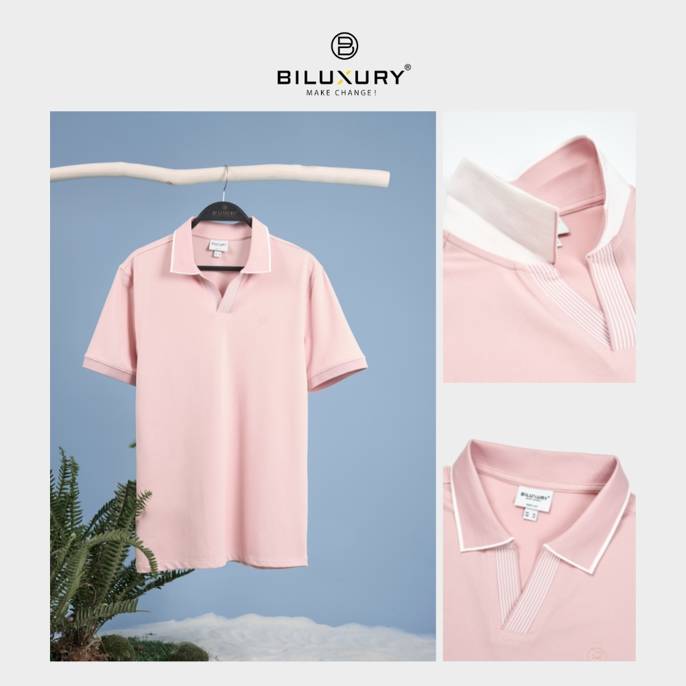 Áo Polo Nam Biluxury Swallow's Pink Design 7APCT013HOG