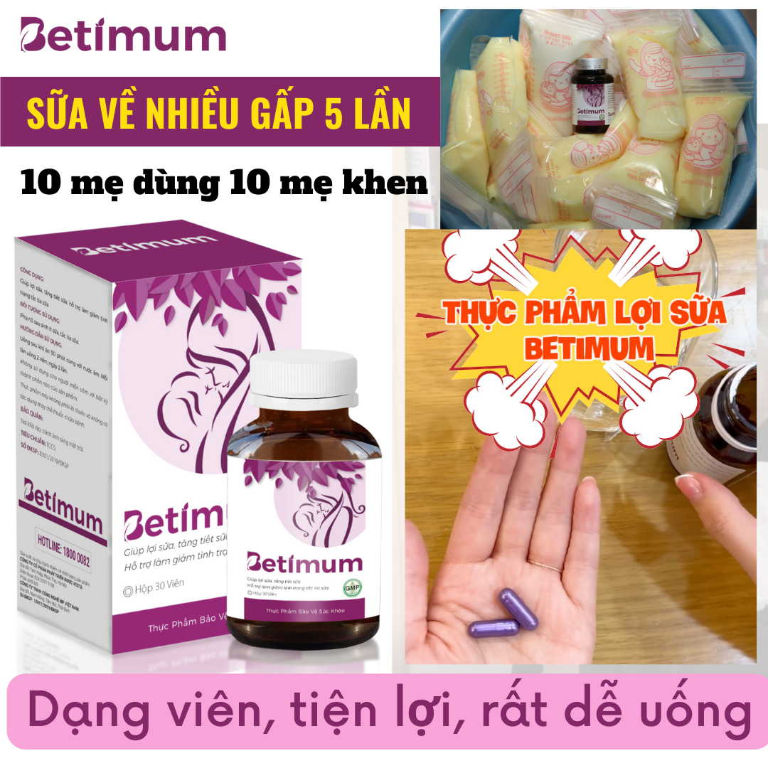 Hộp 30 viên uống lợi sữa Betimum