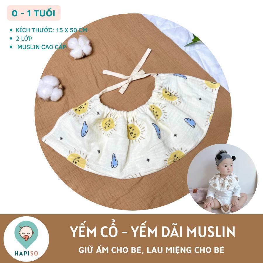 Yếm cổ muslin cho bé Hapiso