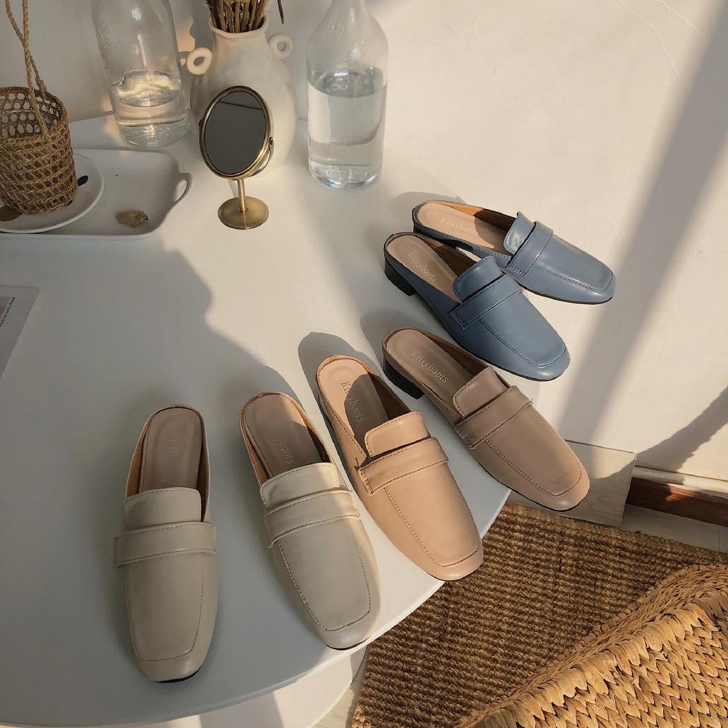 Dép bít mũi chất liệu da PU thời trang cá tính