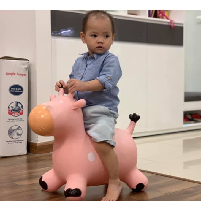 Thú nhún bơm hơi Toyshouse - Tiêu chuẩn xuất khẩu Mỹ và Châu Âu - Đồ chơi vận động cho bé từ 8 tháng