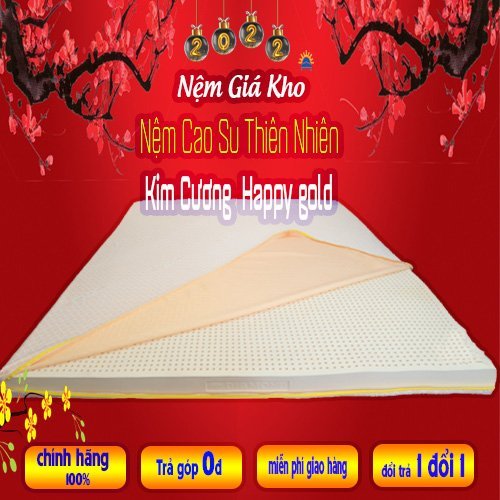 Nệm Cao Su Happy Gold Kim Cương KCCS145 (140 x 200 x 5 cm)