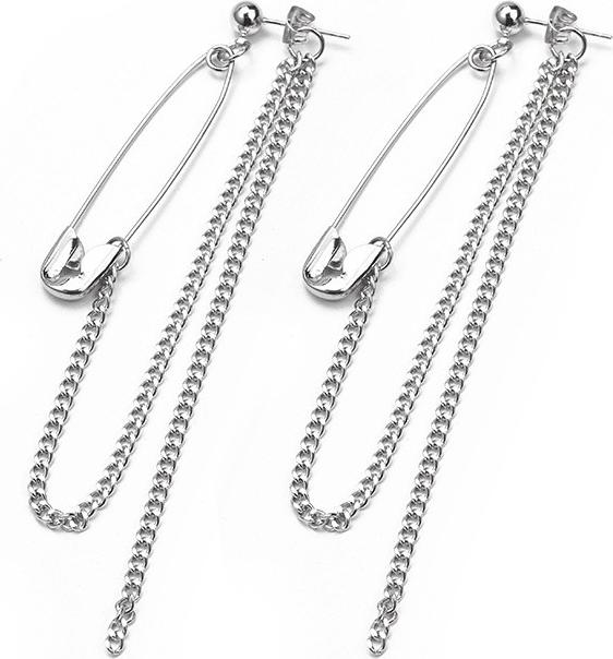 Bông tai unisex phối kim băng phong cách đường phố