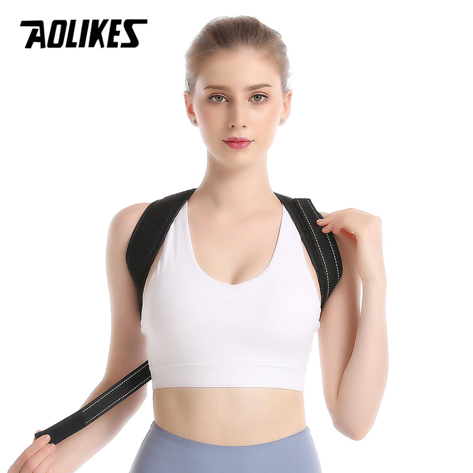 Đai lưng chống gù Nam Nữ AOLIKES YE-3107 Back Posture Corrector - Hàng Chính Hãng