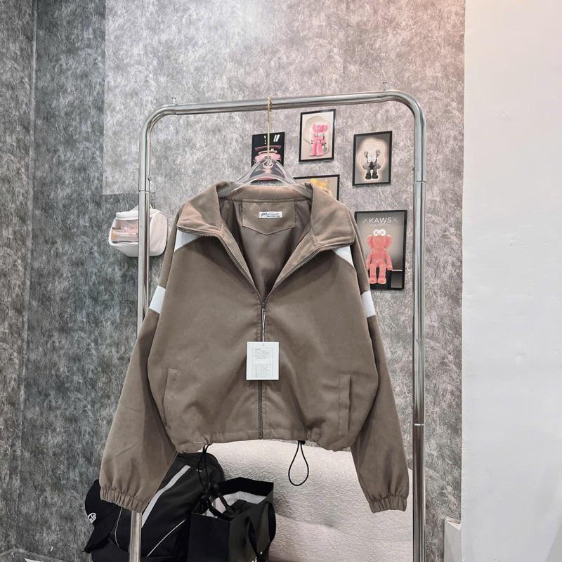 [LZ] Áo khoác da lộn phối dây rút cực chuẩn bao chất-A2200 - Màu nude