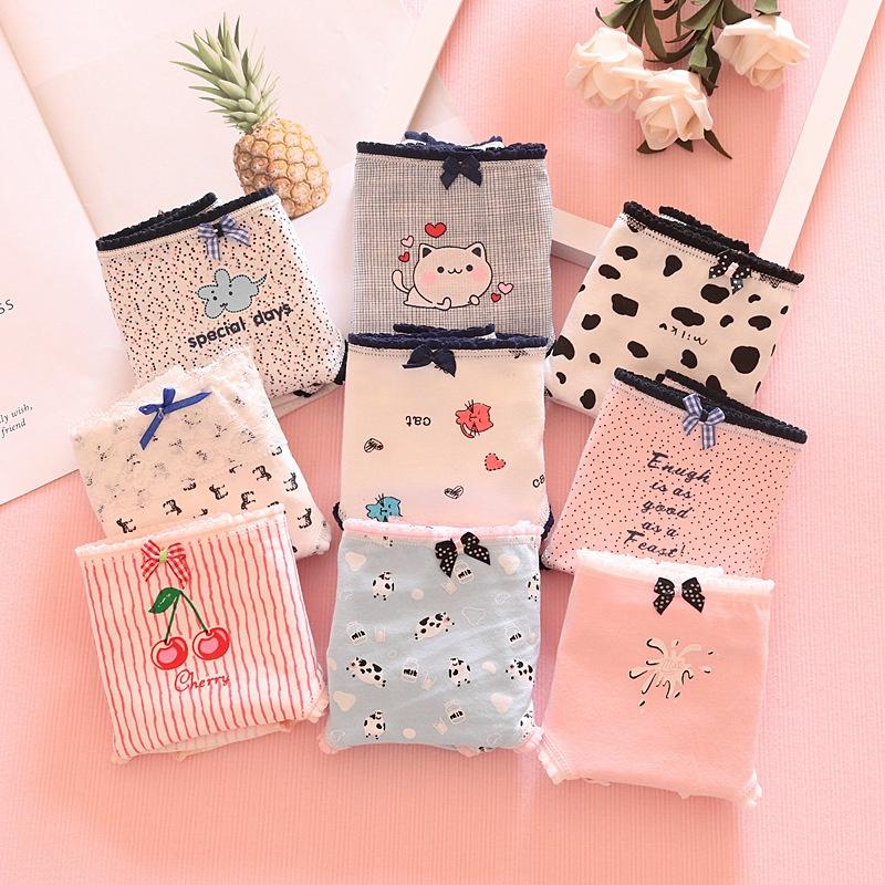 Quần Lót Nữ Cotton Kháng Khuẩn Thời Trang Nhật Bản Ngang Eo . Hàng Loại Đẹp.