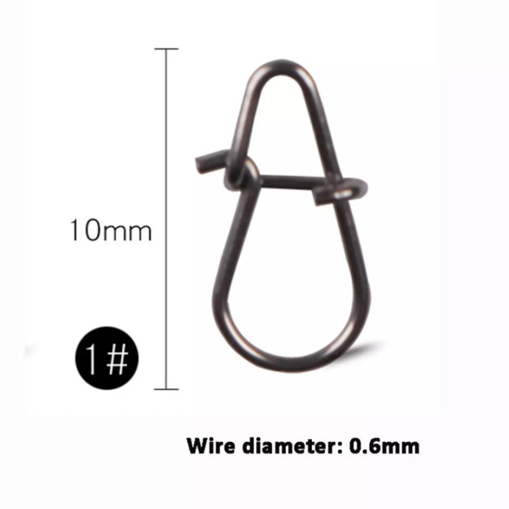 20 Pcs/set Stainless Steel Fish Hook Lure Connector Fast Clip Lock Safety Snaps Pins Swivel Solid Rings Fishing Accessories