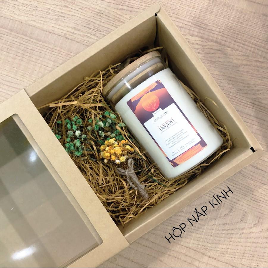 Hộp quà tặng giấy Kraft thân thiện môi trường - kèm giấy lót và dây thừng trang trí
