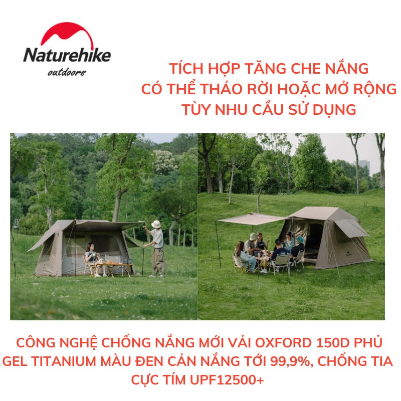 Lều cắm trại Village 6.0 lắp dựng nhanh thế hệ 2 NatureHike CNK2300ZP021