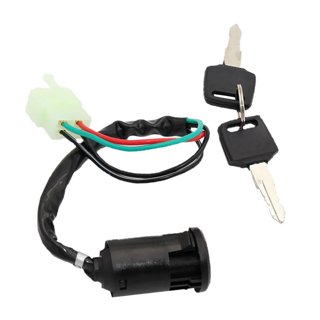 4 Wire Ignition Key Barrel Switch 50cc-250cc Mini Quad ATV Dirt Bike Scooter