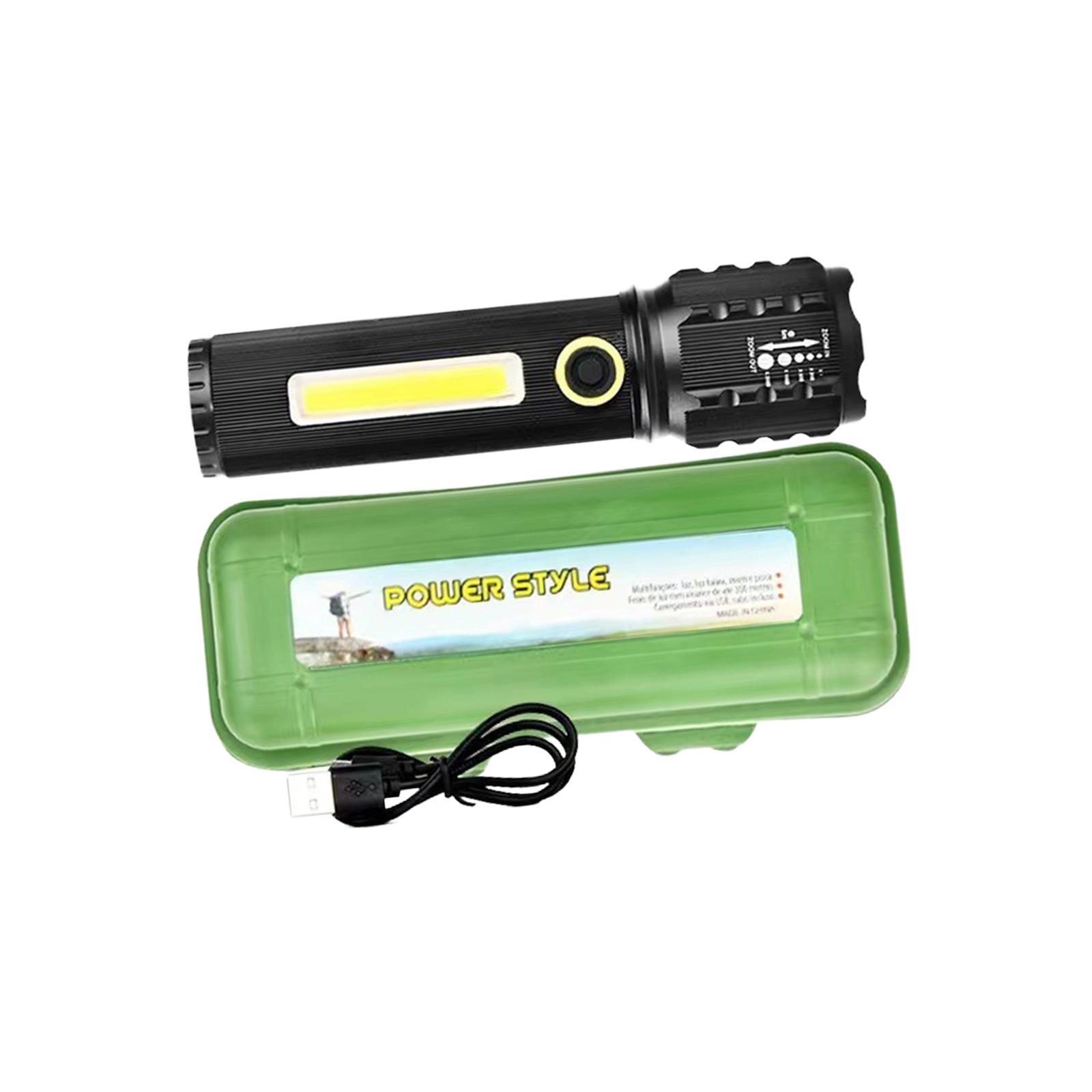 LED Flashlight Pocket Flashlight Small Flashlight Flash Light Compact USB LED Torch Lantern Handheld Torch Light for Camping Car Home Garage