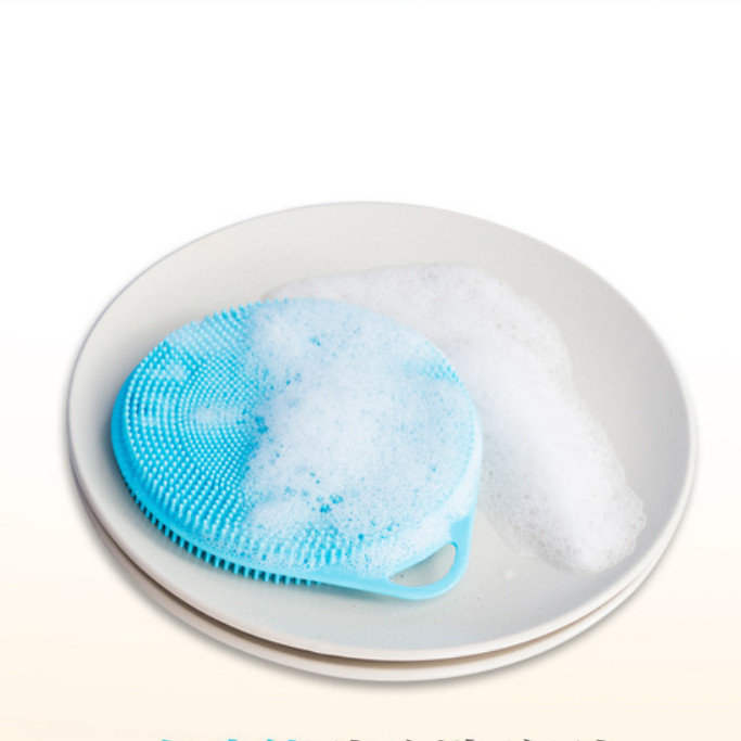 Combo 2 miếng silicon cọ rửa, lót tay chống nóng có móc treo tiện dụng nhiều màu