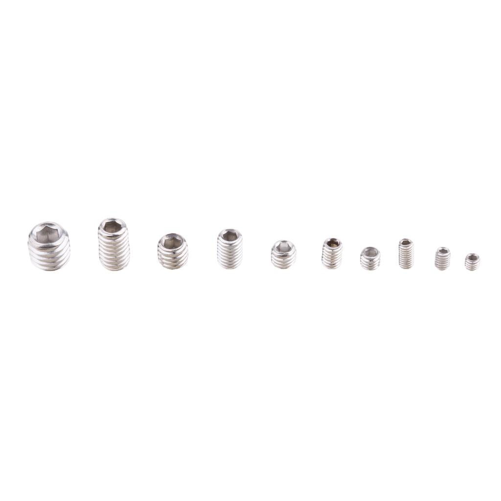 New 200pcs Stainless Steel Head Socket Hex Set Grub Screw Assortment Kit M3-M8