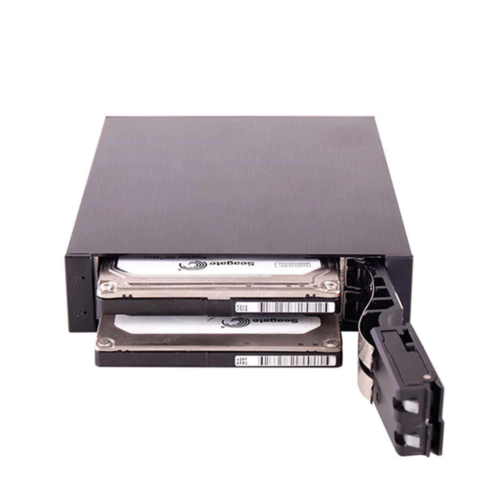 Dual Bay 2.5"  HDD/SSD Tray Mobile Rack Parts for 3.5"Floppy Drive of PC