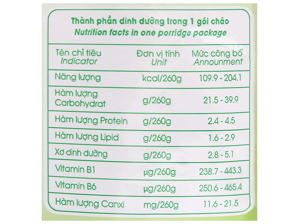 Cháo tươi rau củ thập cẩm Cây Thị gói 260g