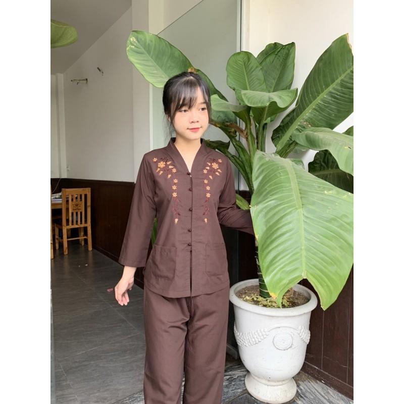 đồ lam đi chùa, thời trang nữ, bà lai,cho người trung niên
