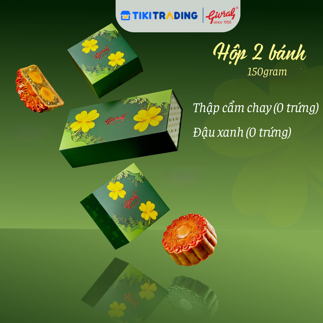 [HSD: 24/10/2025] Hộp 2 Bánh Trung Thu Givral Song An 8 (150gr)