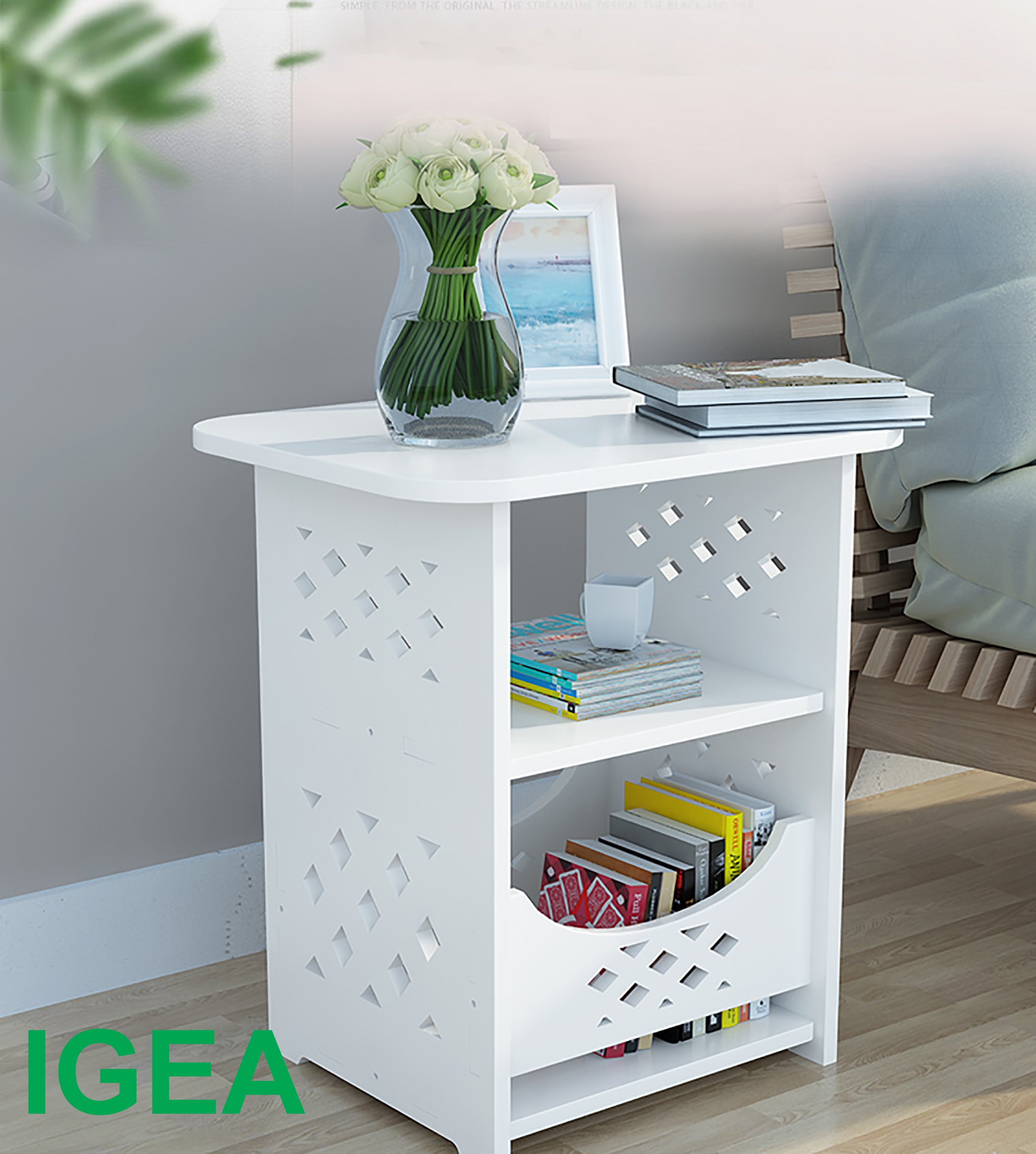 Kệ đầu giường chia ngăn để sách Gỗ nhựa chống ẩm mốc, mối mọt