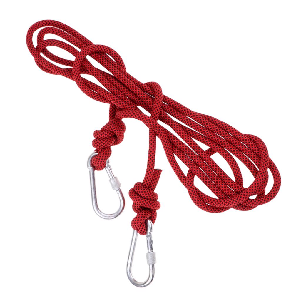 5M 10mm Outdoor Rock Climbing Rope Rescue Rappelling Safety Static Rope