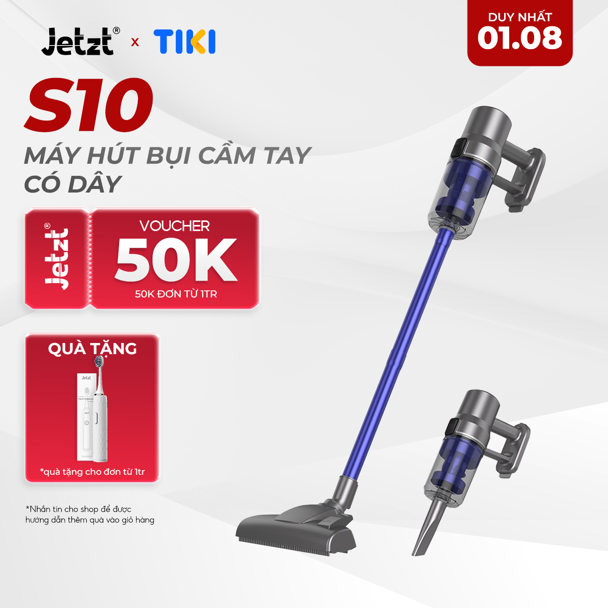 Máy hút bụi JETZT S10 cầm tay có dây hàng chính hãng