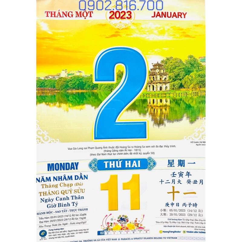 Bộ lịch QUÝ MÃO 2023 cỡ lớn nhất lốc siêu cực đại chủ đề Phong cảnh Việt Nam khổ lịch 38cm x 53cm