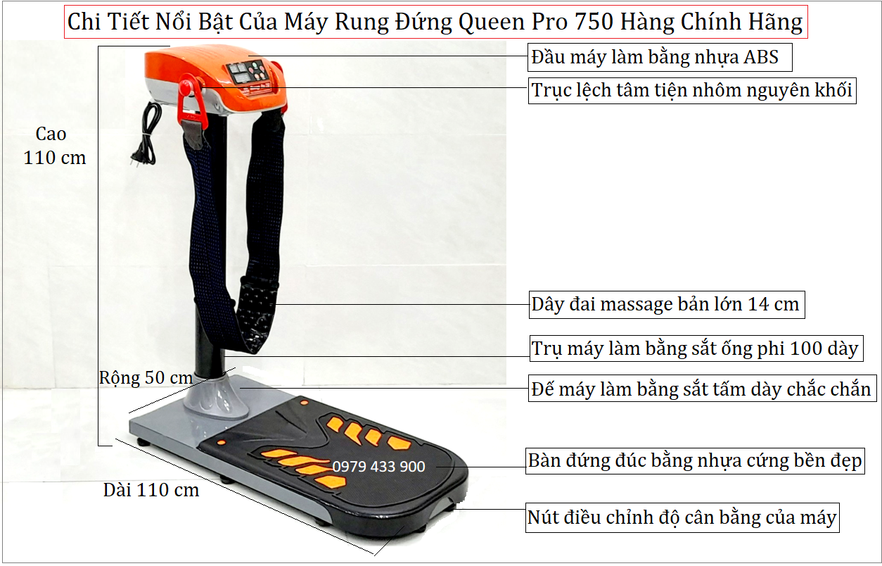 Máy Rung Massage bụng Đứng Toàn Thân Queen Pro-750 NEW-Có Điều Chỉnh 50 Cấp Độ. Thư giãn Làm săn chắc các vùng cơ. Lưu thông máu giảm thiểu tê bì tay chân. Mẫu mới bảo hành đổi mới 12 tháng.