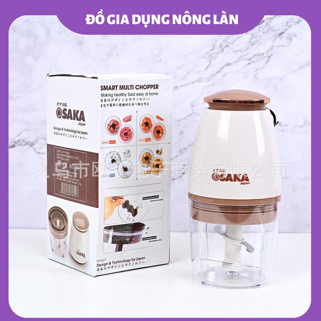 Máy xay sinh tố mini NONGLAN dung tích 750ml, máy xay thịt xay đồ ăn dặm cho bé xay cá thực phẩm