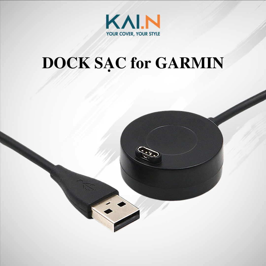 Dock sạc thay thế KAi.N Charge dành cho đồng hồ Garmin Fenix 7, Fenix 6, Fenix 5, Forerunner 945, 935, 245, 45, 645, Instinct, Viviactive 3, Venu, Garmin Epix Gen 2- Hàng chính hãng