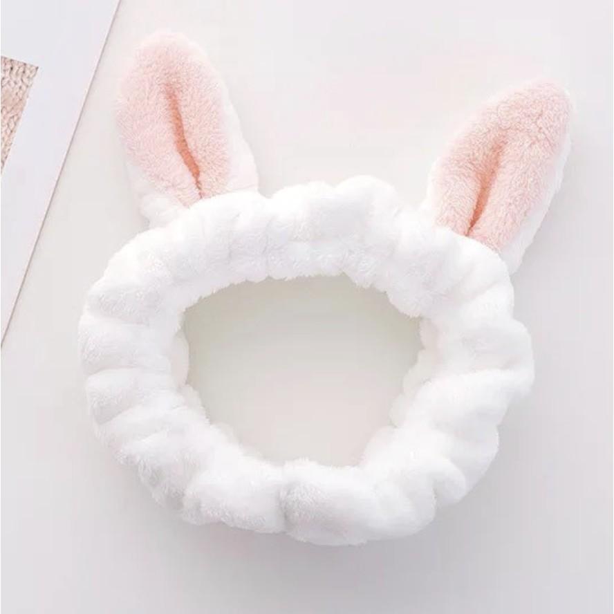 Băng đô tuban tai thỏ 3D kute vải nhung chất xịn siêu mềm mịn (Giao màu ngẫu nhiên)