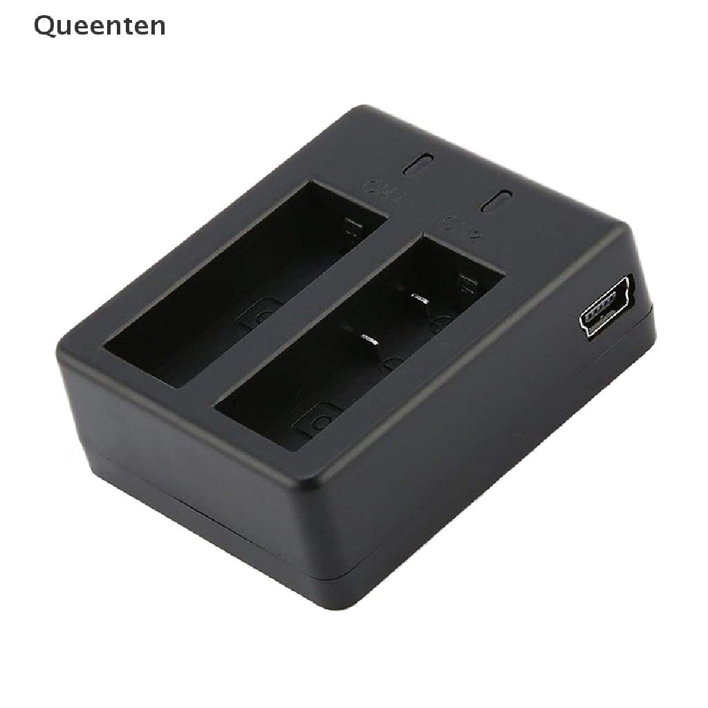 Queenten 2 in 1 Dual Slot Battery Charging Cam Charger Camera Dock for EKEN SJCam SJ4000 QT