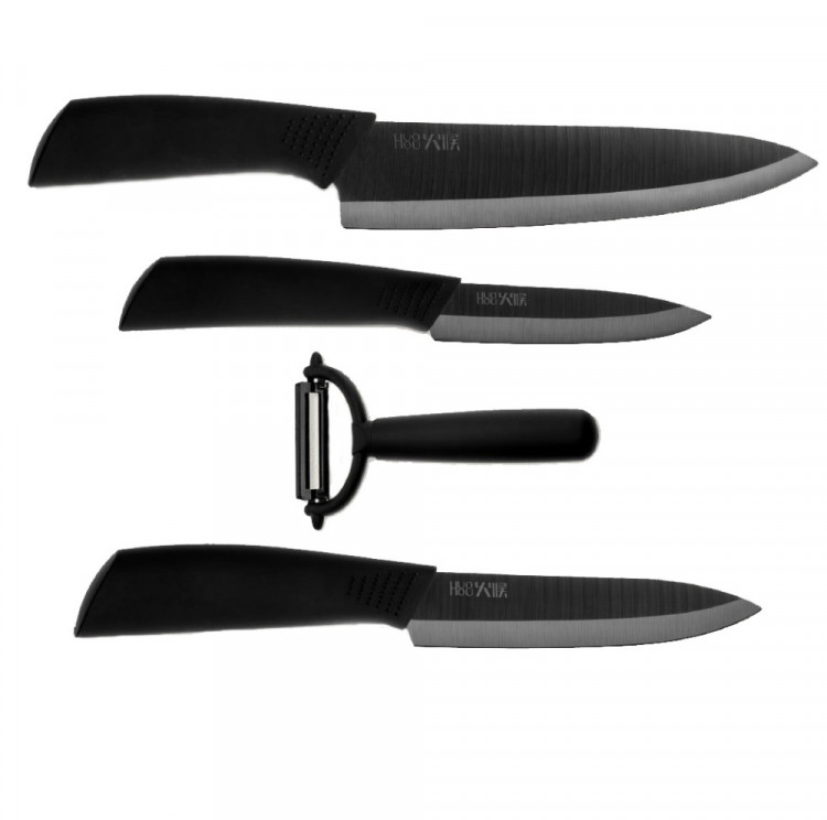 Bộ 3 dao Xiaomi Nano Ceramic 4,6,8 inch và cây bào vỏ.