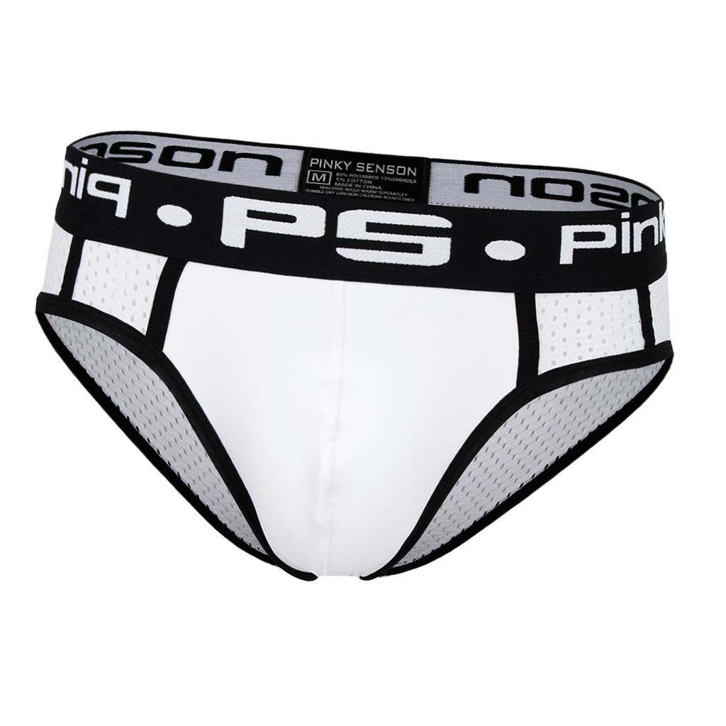 Men's Breathable Mesh Panties Low Rise Briefs Underwear