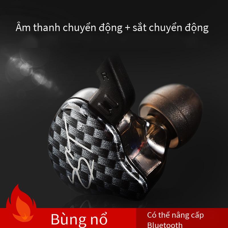Tai nghe vòng sắt KZ-ZST giá thấp nhất tai nghe sắt chuyển động trong tai điện thoại di động có loa siêu trầm điều khiển bằng dây tai nghe nhạc kép