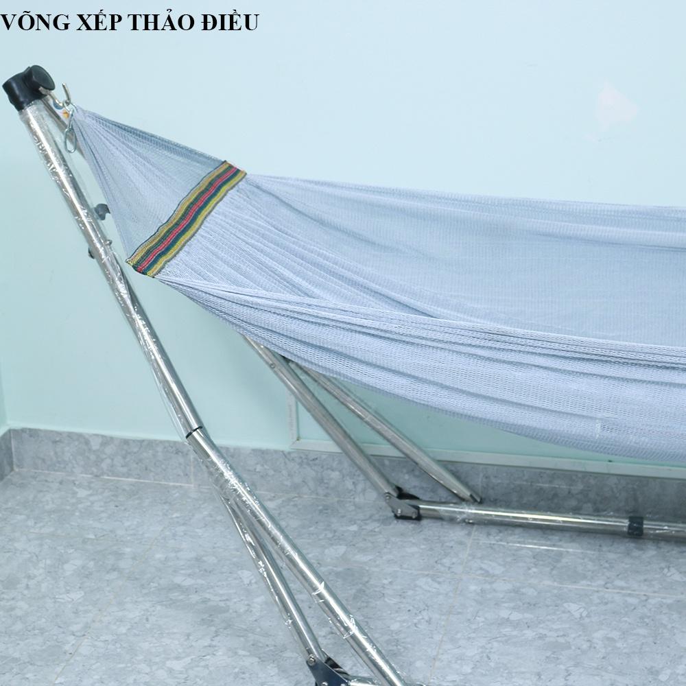 Khung Võng xếp tròn inox VIP phi 32 phiên bản 2022 thương hiệu Võng Xếp Thảo Điều - kv12