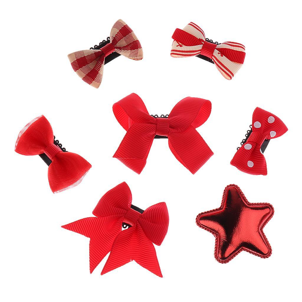 Mixed Design Kids Baby Girls Hair Bows, Hair Clips, Ribbon Alligator Hair Clips