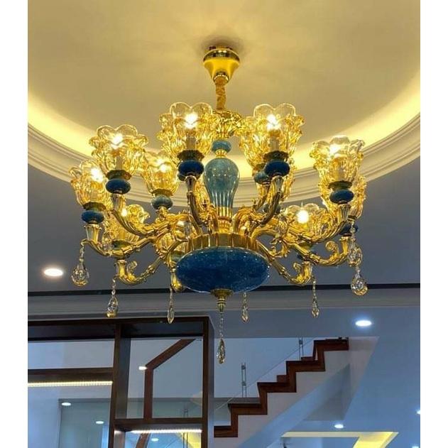 Đèn chùm trang trí ROYA phong cách Châu Âu hiện đại sang trọng loại 15 tay - Tặng kèm bóng LED đầy đủ