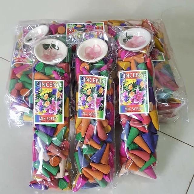 Trầm Nụ Thái Lan Mix Đủ Màu Kem Chén Sứ