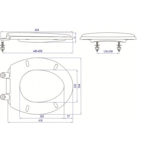 Nắp Bồn Cầu Màu Trắng Cho Bồn Cầu Thiên Thanh-HC-Viglacera-Dococera-American-Inax...