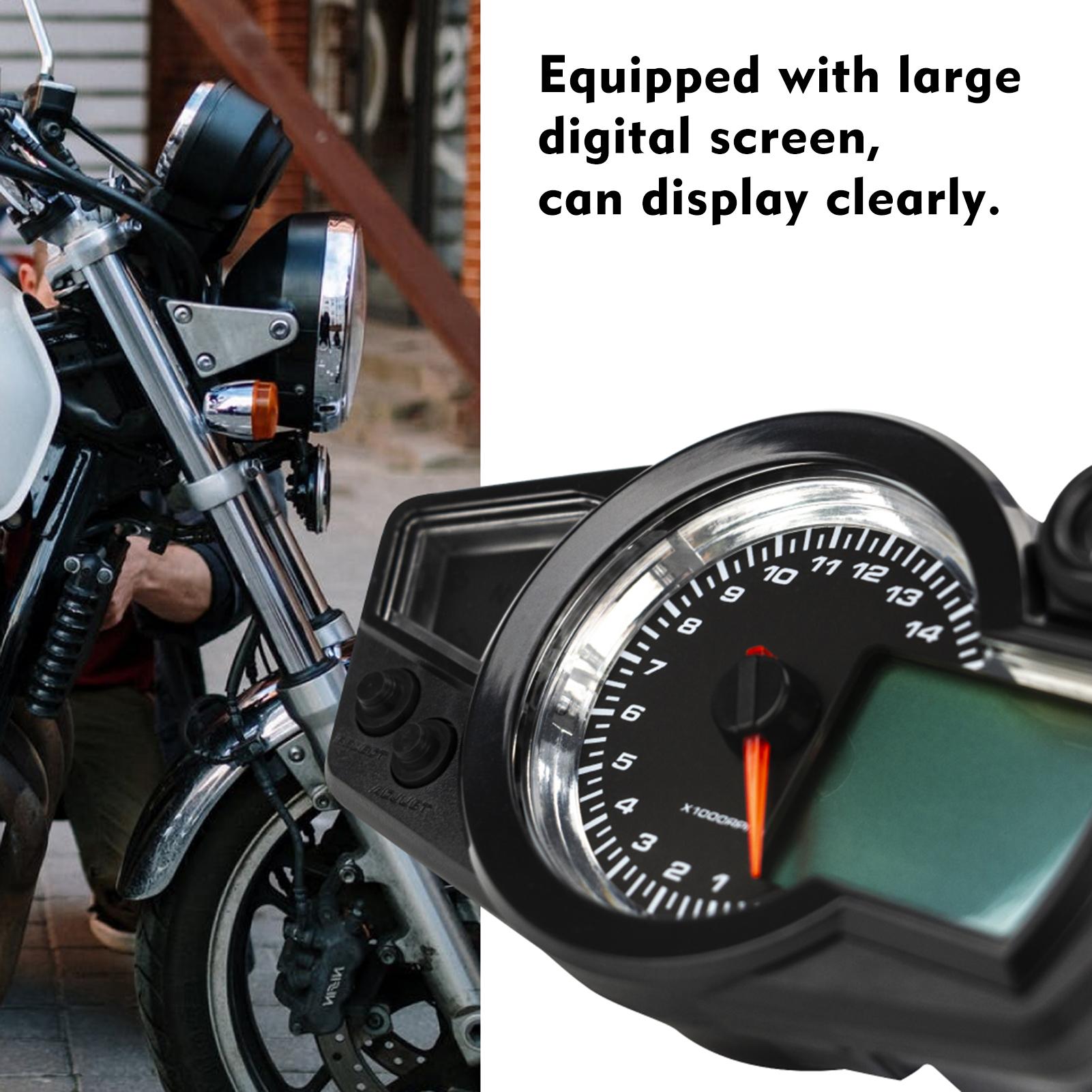 Đồng hồ đo tốc độ xe máy điện tử 12V 14000RPM tích hợp màn hình LCD kỹ thuật số