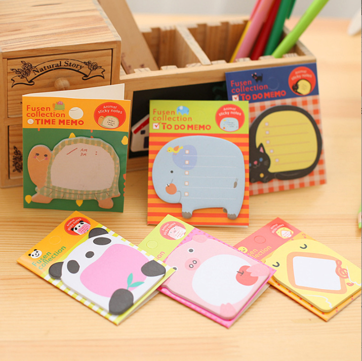 Giấy note con vật cute phong cách Hàn Quốc - Nhãn dán kế hoạch mini đẹp rẻ hữu ích