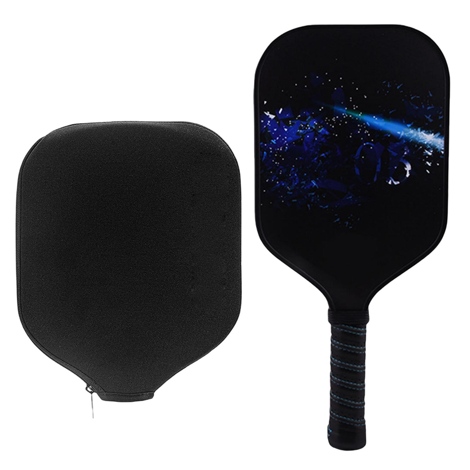 Pickleball Paddle, Fiberglass Surface Polypropylene Honeycomb Core, Anti Slip Sweat Absorbing Grip, Portable Carry Bag