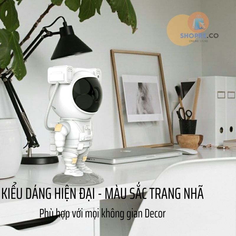 Đèn led phi hành gia BENZ chiếu bầu trời sao thiên hà phiên bản PREMIUM 2021 điều chỉnh nhiều chế độ qua điều khiển trang trí décor phòng ngủ, bàn làm việc