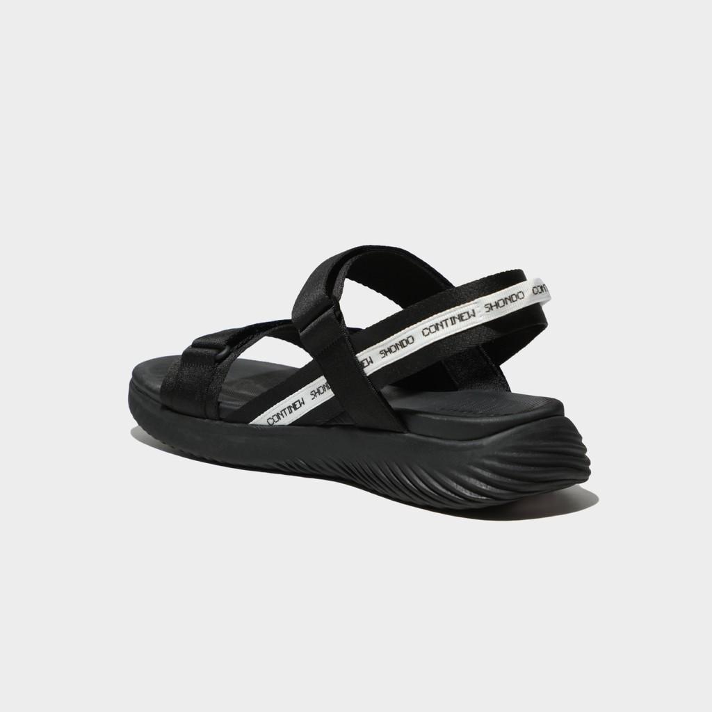 Giày Sandals Shondo Unisex F7 Continew Full Đen F7N1016