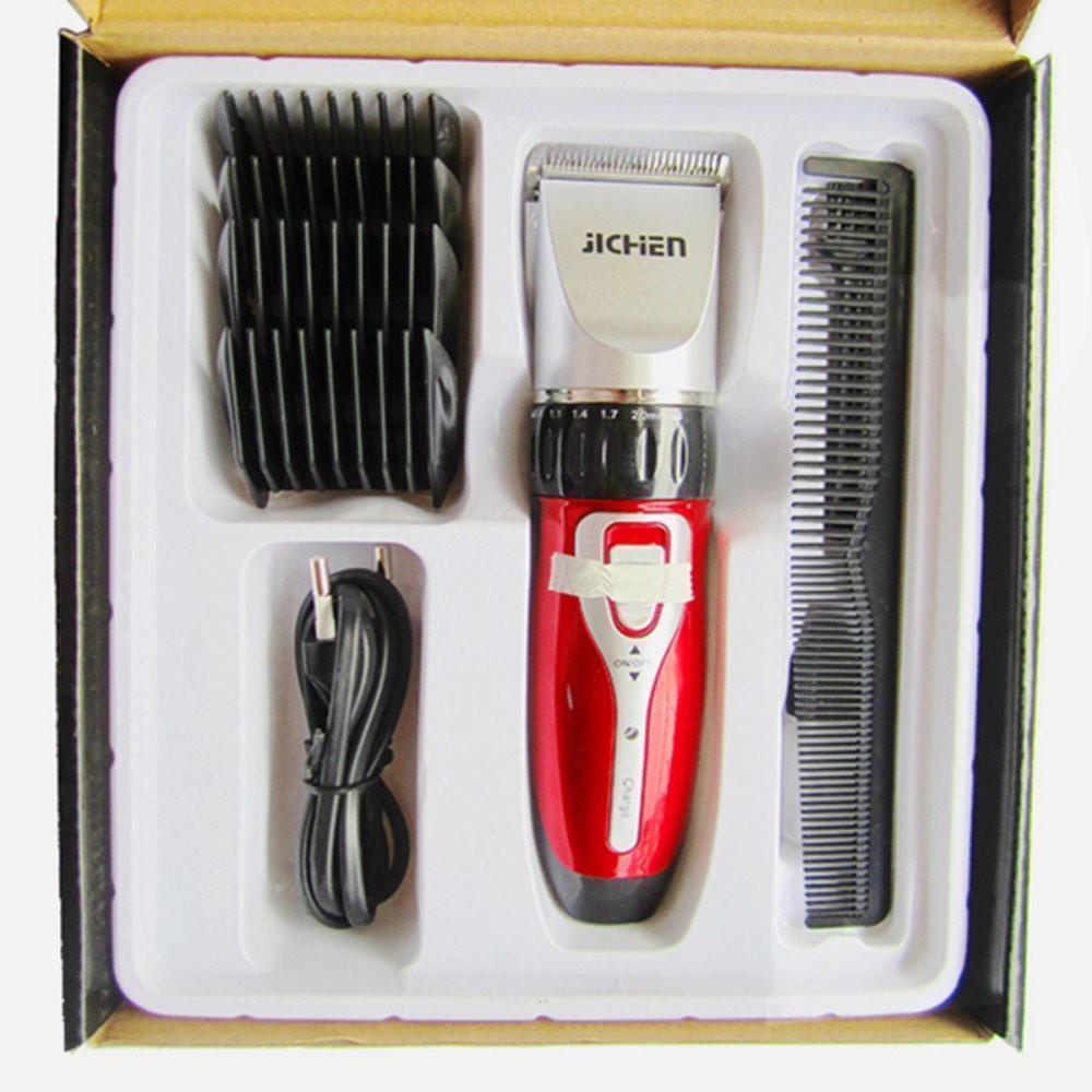Tông Đơ Cắt Tóc JiChen 0817 - Tông Đơ Hớt Tóc An Toàn Cho Bé (Sạc Pin Không Dây + Lược)