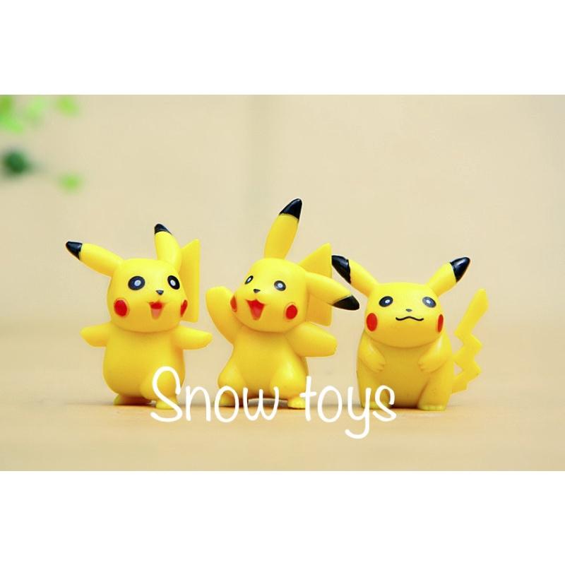 Mô hình Pikachu - Trọn bộ 6 mô hình Pikachu nguyên bản cực dễ thương - Cao khoảng 3.5 ~ 4.5cm