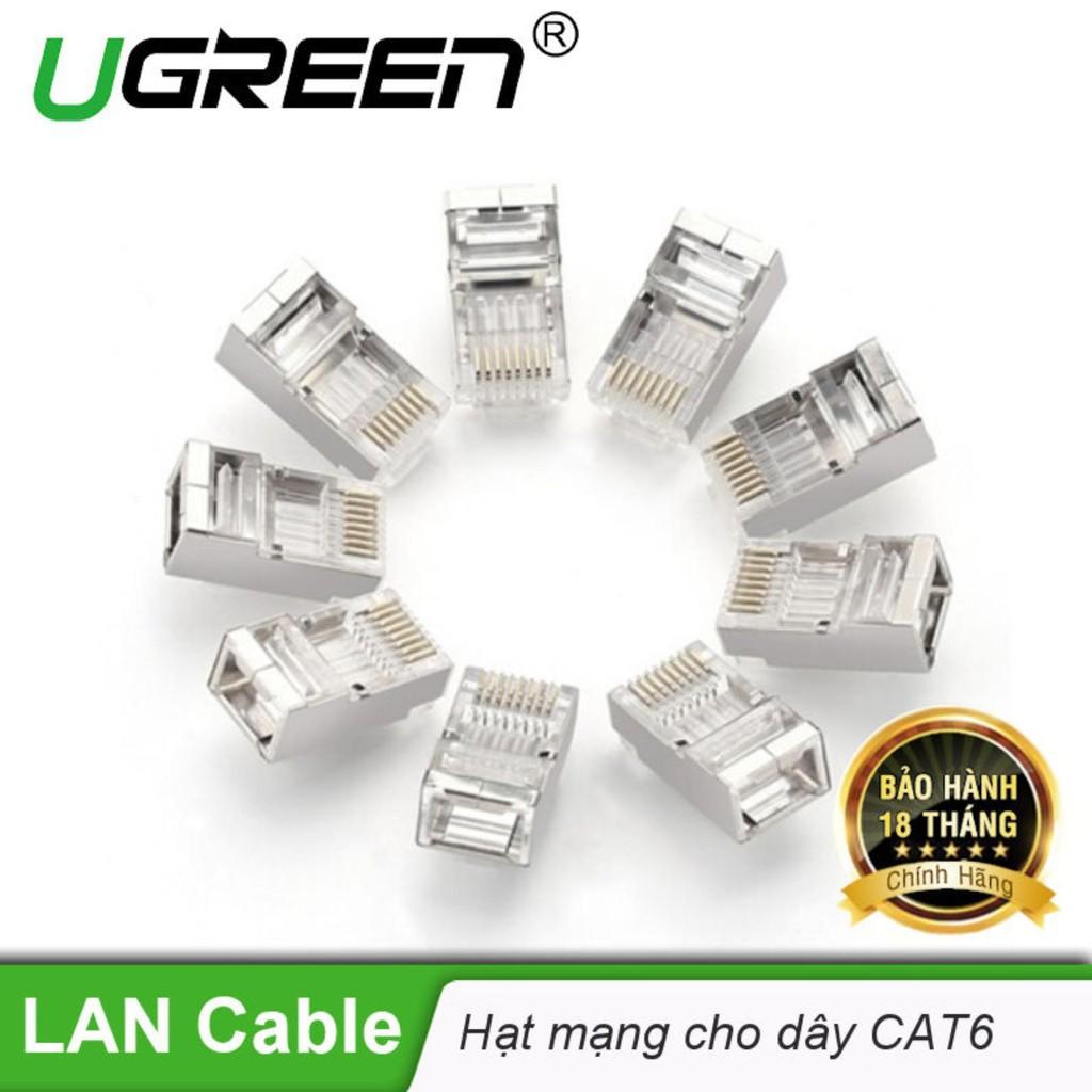 Túi 10 hạt mạng Ugreen 20333 chuẩn CAT6 bọc inox chính hãng - Hàng Chính Hãng