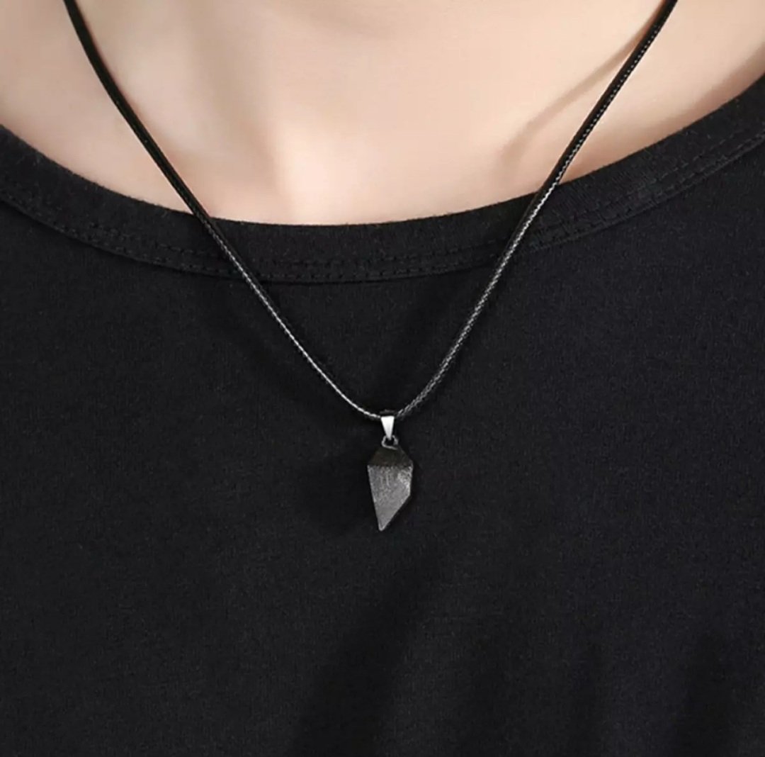 VÒNG CỔ CẶP ĐÔI HÌNH TRÁI TIM TRẮNG ĐEN DÂY CHUYỀN CẶP THỜI TRANG TRANG SỨC PHỤ KIỆN DC14