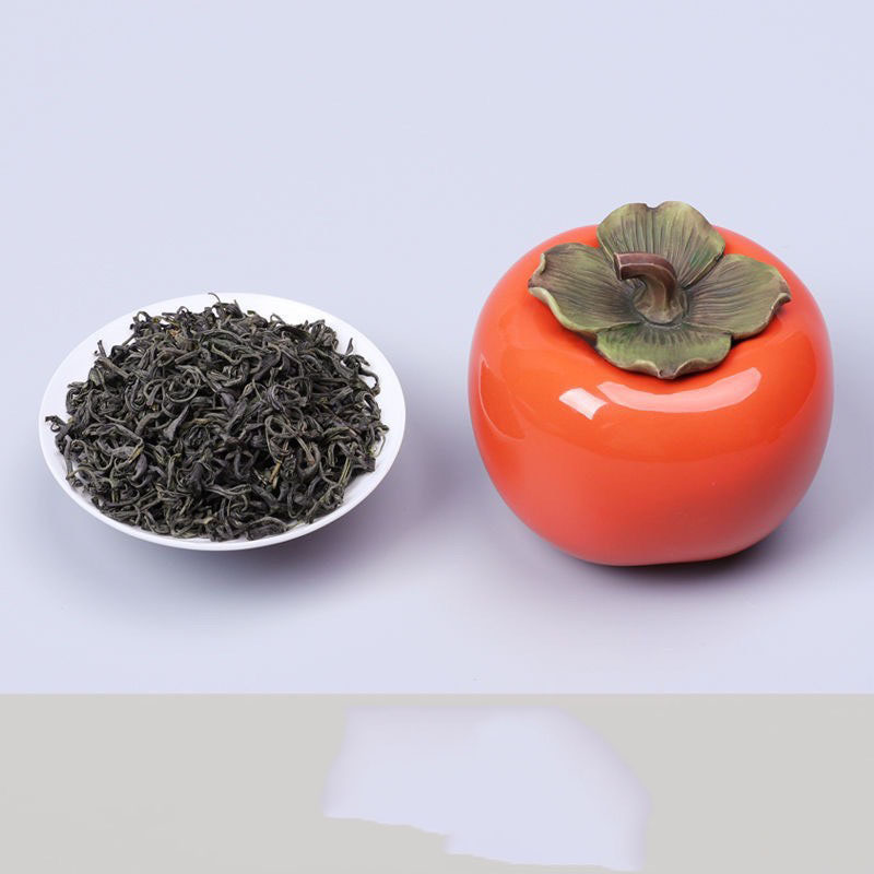 Hũ đựng trà, hũ đựng gia vị gốm sứ hình quả hồng