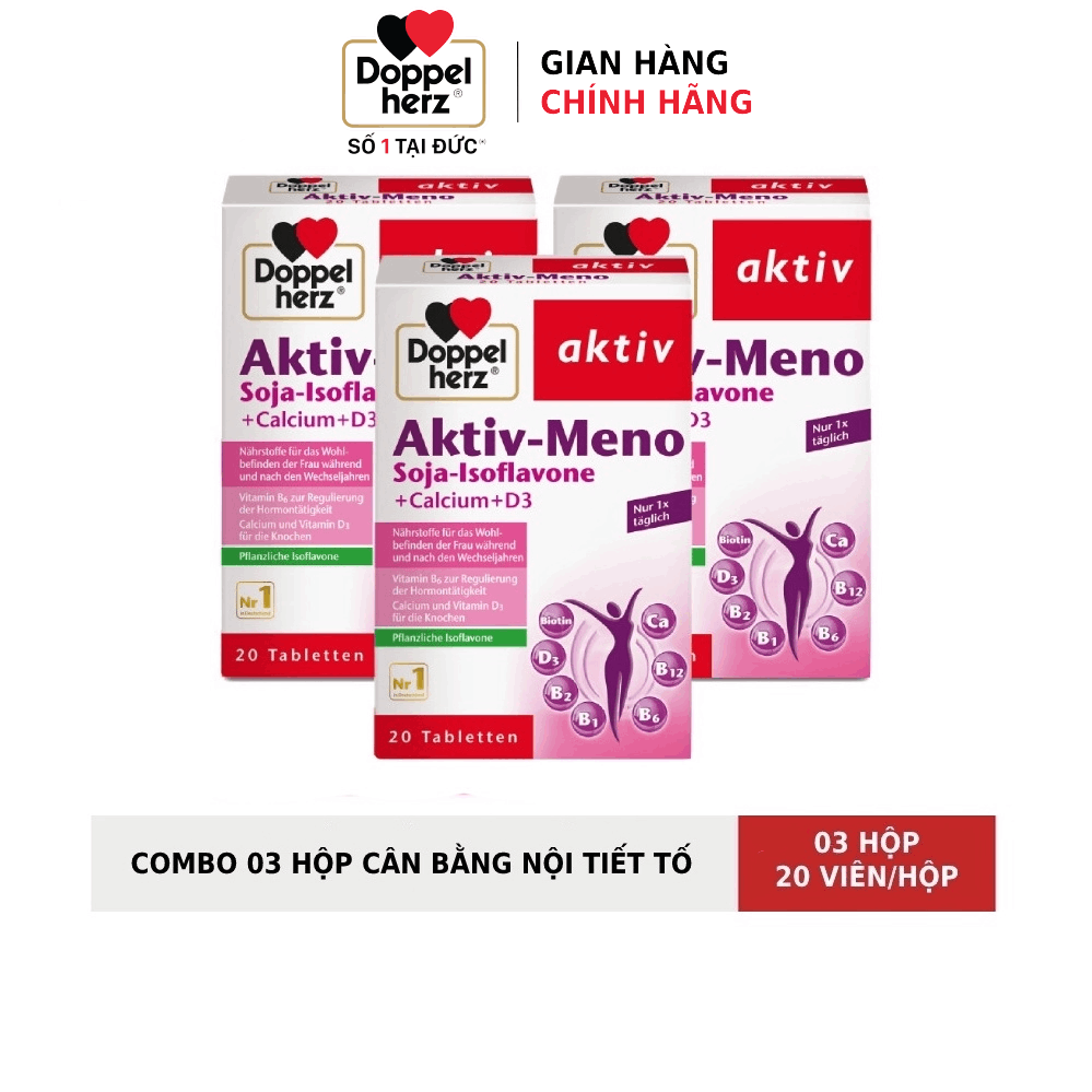 Combo 03 hộp viên uống cân bằng nội tiết tố Doppelherz Aktiv Meno