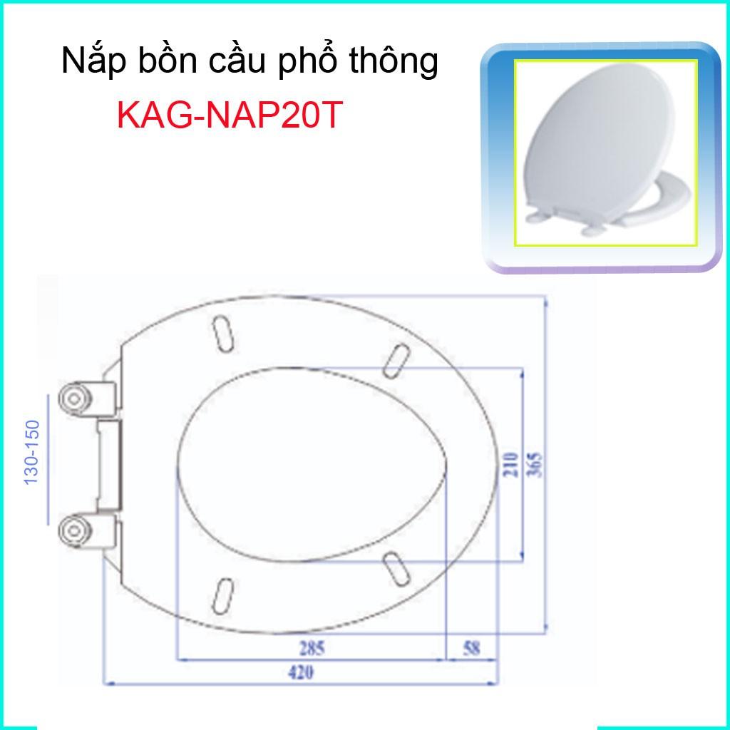 Nắp đậy bàn cầu màu trắng nắp bồn cầu KAG-NAP20